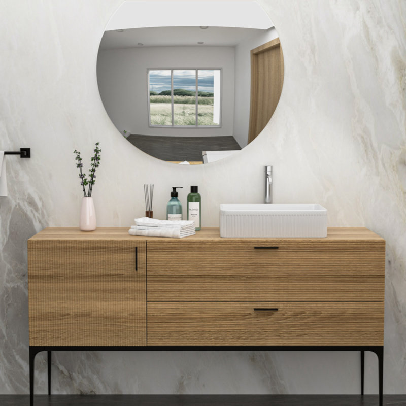 Lavabo de salle de bain rectangulaire en céramique 13,69 "Go Peak Track
