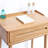 60Cm Wide Natural Wood Dresser With Drawer Storage, 23.94In Depth 100% Solid Desk, Depth, Oak Color
