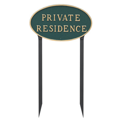 Private Residence Statement Garden Sign