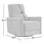 Fauteuil inclinable électrique pivotant rembourré Mikkel-529069952