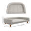 Grand lit gris pour chien, mousse épaisse, coussin amovible, grand lit pour chien avec housse luxueuse pour animaux de compagnie, pieds en bois