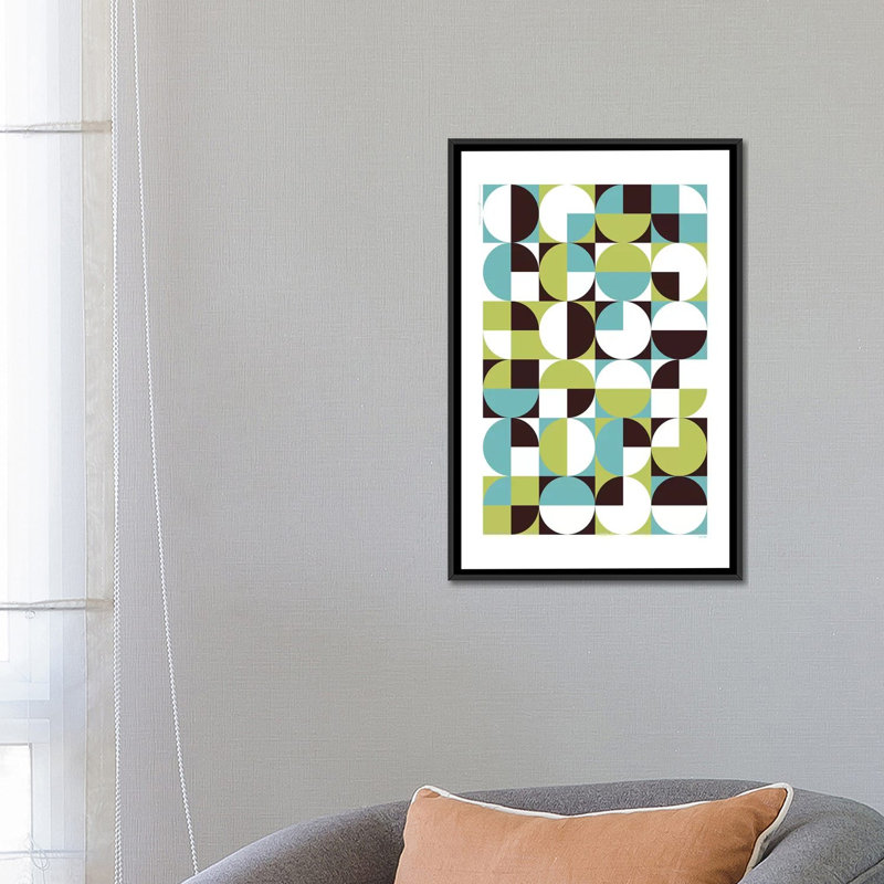«Modern Abstract I» par Thomas Design - impression sur toile tendue, H 26 po x l 18 po x P 1,5 po, Toile avec cadre noir