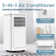 3-IN-1 Portable Air Conditioner with Cooling, Dehumidifier and Fan Mode, 2 Fan Speeds, Remote, Timer