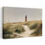 Phare dans les dunes, impression d'art mural côtier paisible et paisible-913655149
