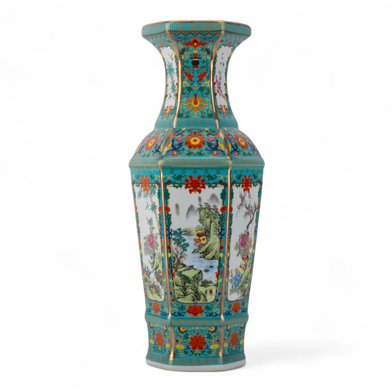 Hexagonal Porcelain Vase