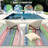 Reversible Outdoor Rugs 5x8 for Patios Clearance, Waterproof Mats for Porch, Deck, Plastic Straw Area Rugs for Backyard, Balcony,Red/Green/Blue-1521252745