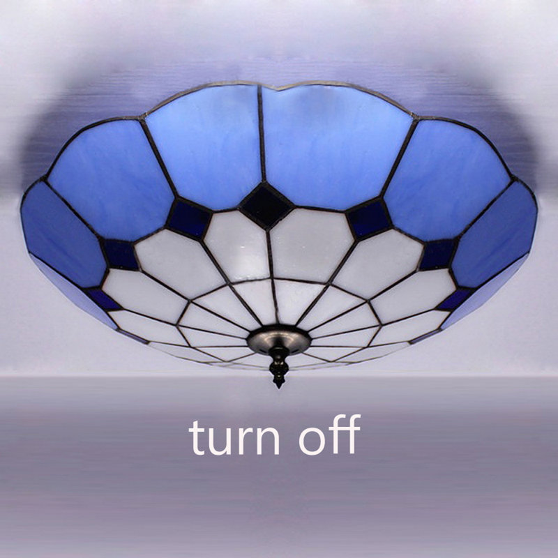Bisou Glass and Tiffany Glass Flush Mount