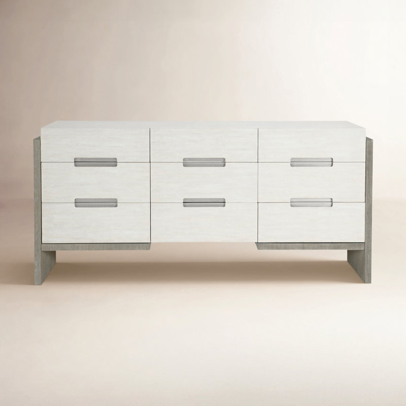 Foundations 72'' W 9 - Drawer Dresser, Linen/Light Shale