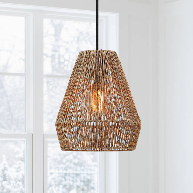 Mini-luminaire suspendu Yingst Bohemian Natural