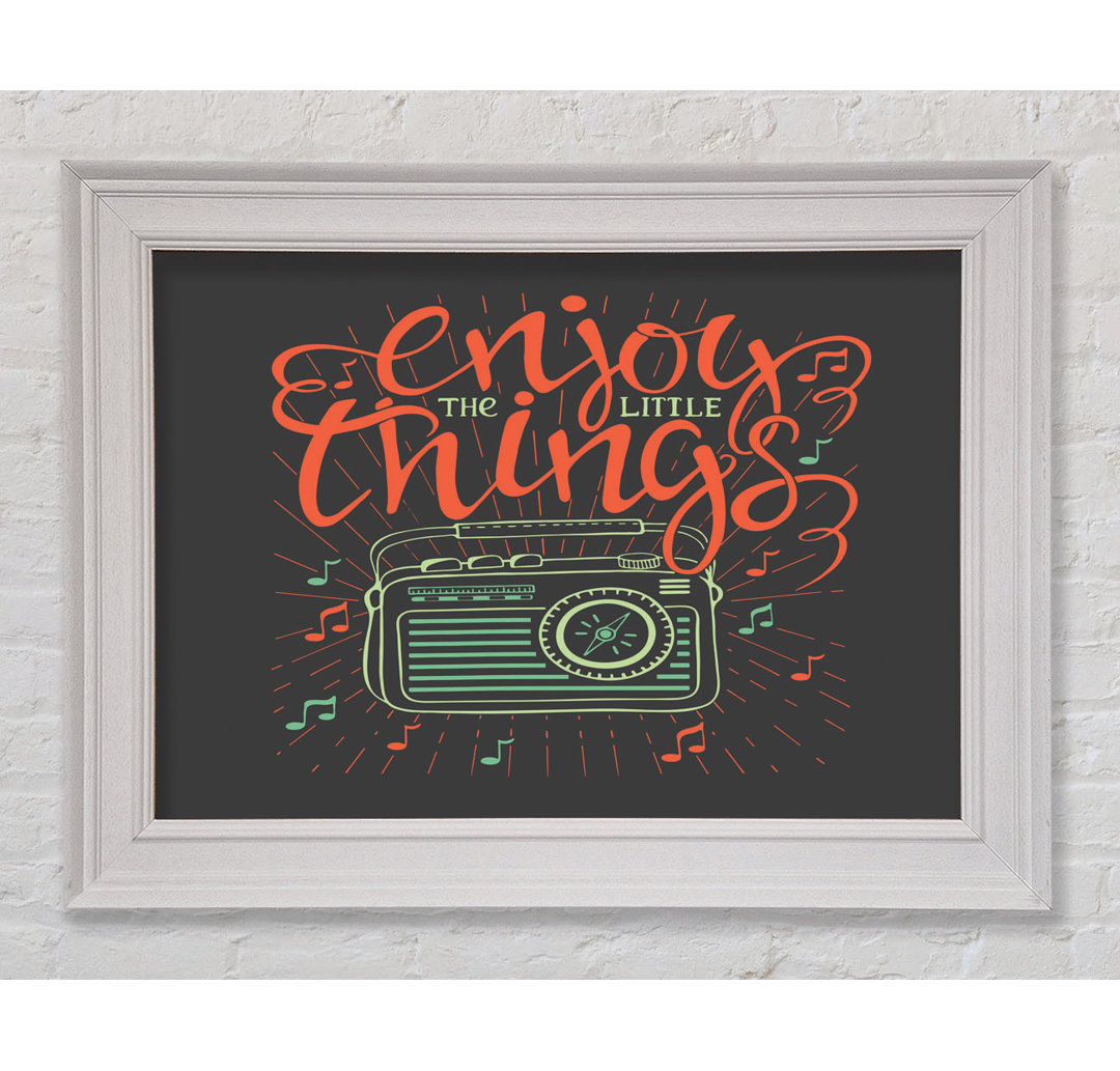 Enjoy The Little Things Music - Single Picture Frame Typography