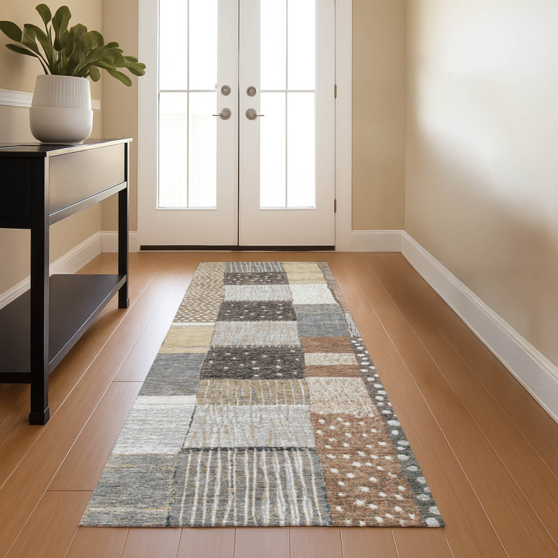 Premium Machine Washable Millbrook AMF1960 Geometric Rug, Runner 2'3" x 7'6"