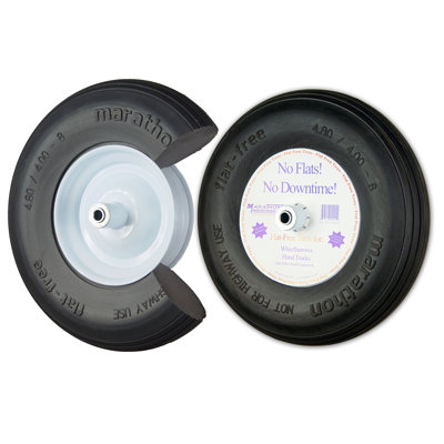 16" Ribbed Flat Free Wheelbarrow Tire