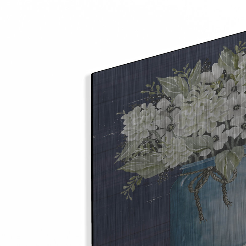 "Fleurs blanches I" par Cindy Jacobs, H 12 po x l 12 po