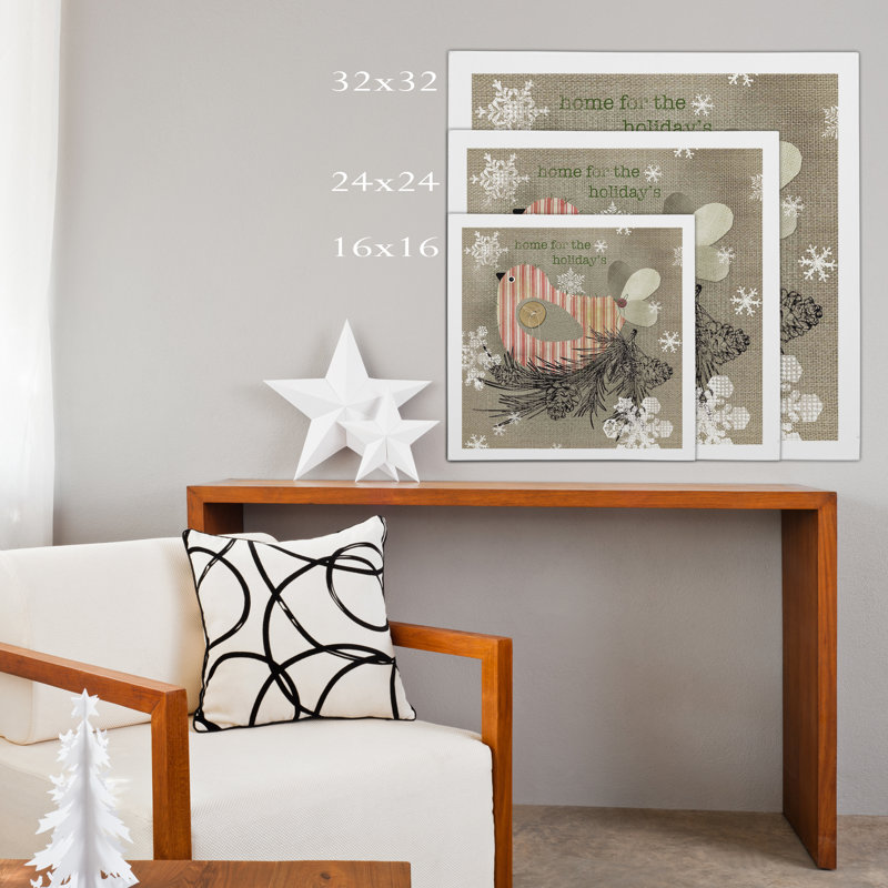 Toile de jute - impression, H 32 po x l 32 po x P 1,5 po, Toile tendue
