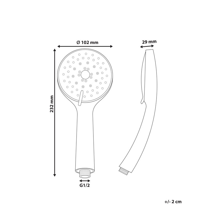 Shower Head and Hose Kit TAMUSHAL, Silver