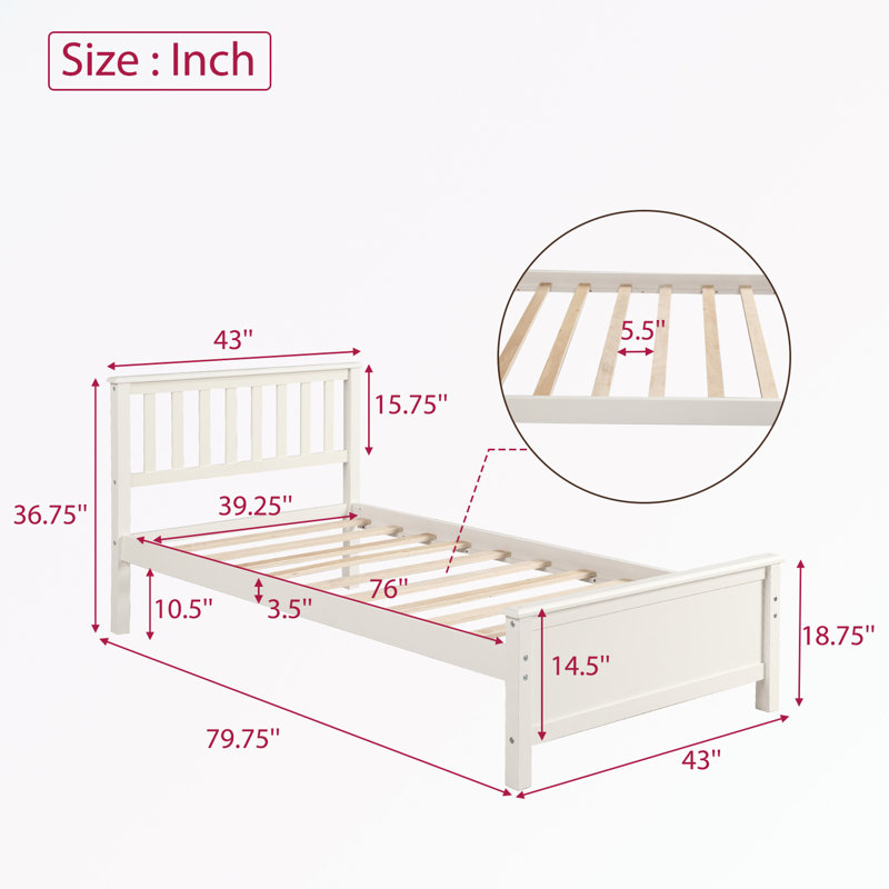 Lit plateforme simple