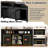 U-STYLE 59.3'' Farmhouse Sideboard Buffet With Sliding Barn Door & Mesh Panels, Open Storage For Living Room, Hallway, Balcony, Kitchen & Office-1541428386