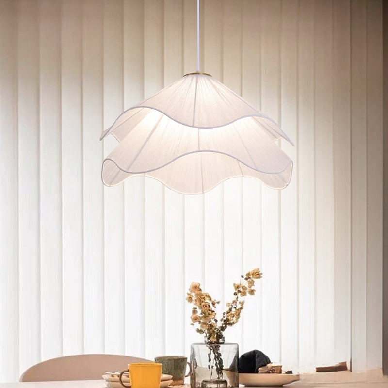 Luminaire suspendu blanc 1 lumière Alexandia, H 13,77 po x l 23,62 po x P 23,62 po