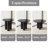 46.06" Modern Round Black Dining Table Set with 2 Chairs for Kitchen, Bar, Living Room, Small Space-374086780-374086746