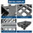 8-Pack 23.6" x 15.7" Heavy-Duty Plastic Pallets, Forkliftable, Stackable, Black-133672531