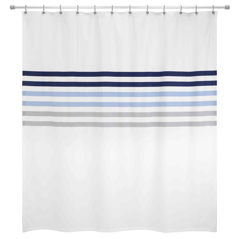 Izod Augusta Stripe Cotton Striped Shower Curtain