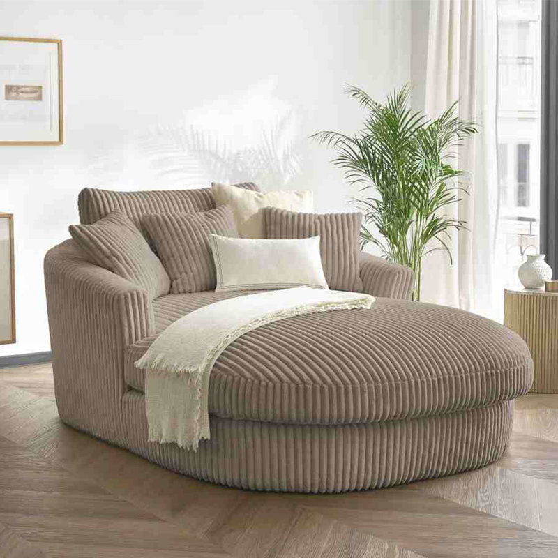 Méridienne simple simple, Beige-gris