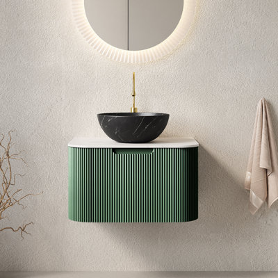 Meuble-lavabo moderne (avec meuble-lavabo et lavabo) avec rangement