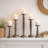 Decorative Mango Wood Candle Sticks Holders - Modern Tabletop And Floor Candle Holder For Home Accents, And Centerpiece Display - Set Of 5, 22"