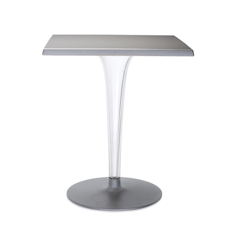 TopTop Coffee Table, 28.5" H x 28" L x 28" W, Aluminum Melamine