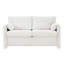 2 en blanc avec revêtement en chenille et mousse haute stable pour un confort familial
