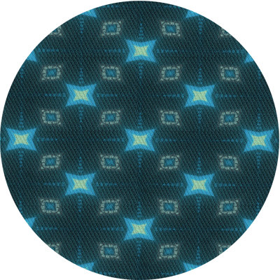 Tapis géométrique bleu sarcelle / turquoise