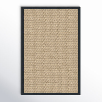 Natural Black Seagrass Rug
