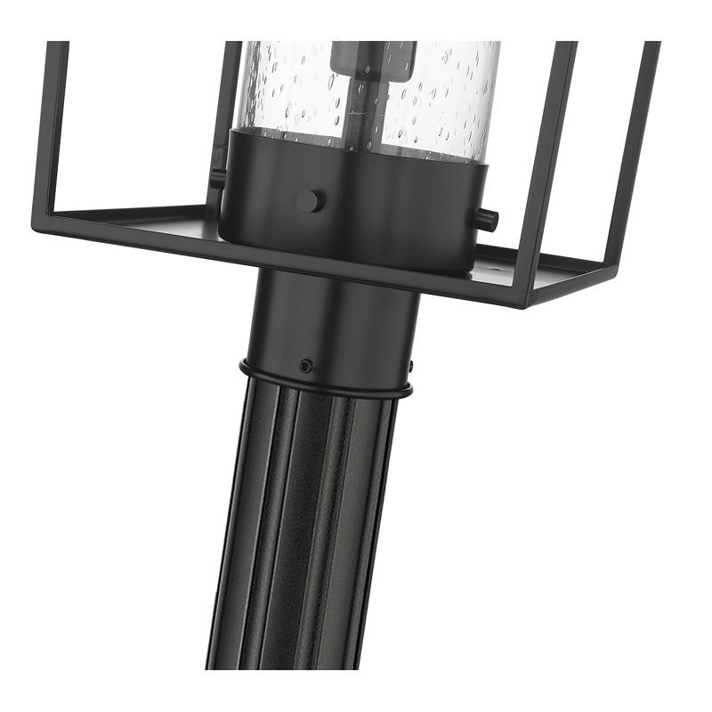 Lampadaire câblé noir à 1 lumière Jadine (double), H 116,5 po x l 10 po x P 10 po