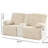 Manual Reclining Loveseat Corduroy , Recliner Sofa With Hidden Cup Holders, Recliner Couch For Living Room Home Theater