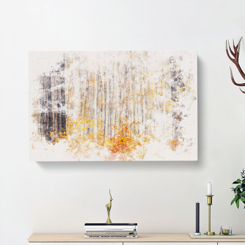 Orange Forest - Wrapped Canvas, 50cm H x 76cm W x 3cm D