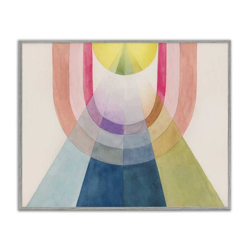 Abstrait, arches et rayons abstraits, estampe numérique par Grace Popp, Estampe numérique Farmhouse, H 16 po x l 20 po
