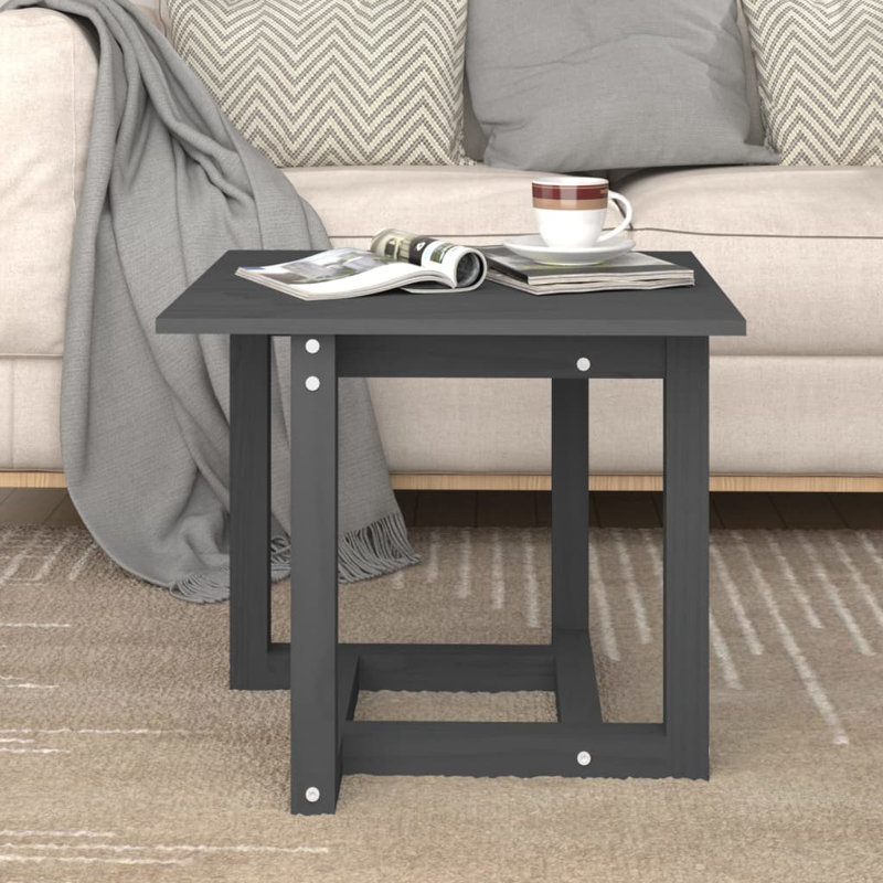 Solid Wood Four Leg Coffee Table, Grey