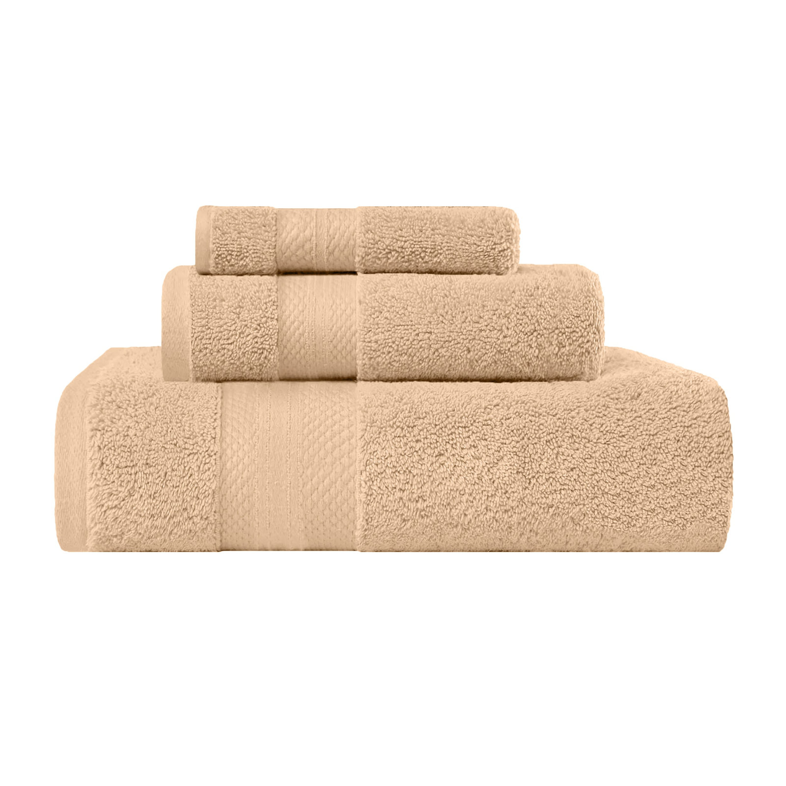 Finnian Ultra-Plush Heavyweight, 100% Turkish Towel Collection, Hazelnut, 3 Piece Towel Set