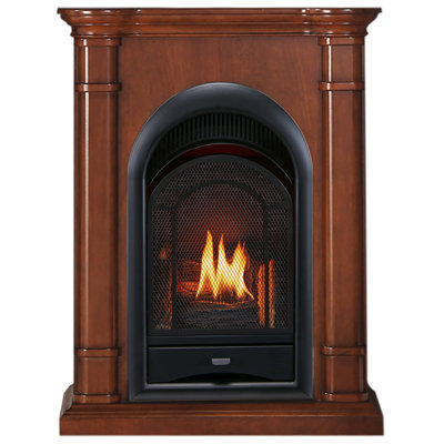 ProCom Dual Fuel Vent Free Gas Fireplace System - 15,000 BTU, T-Stat Control, Apple Spice Finish - Model# PCS150T-3AS