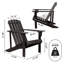 Chaise Adirondack d'extérieur en bois d'acacia massif Westport Classic, chaise longue noire résistante aux intempéries pour terrasse, jardin et foyer-916592272