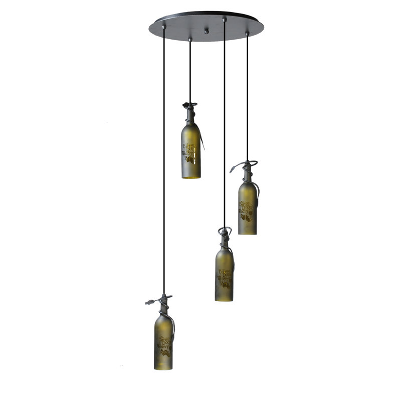 Luminaire suspendu pour pot de grappe 4 lumières