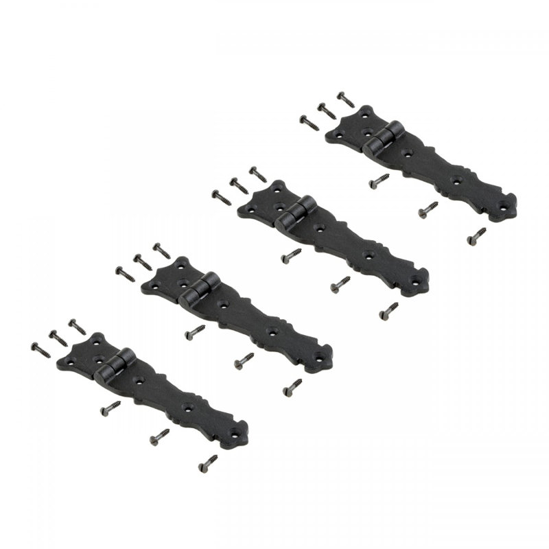 Wrought Iron Fleur de Lis Strap Hinge