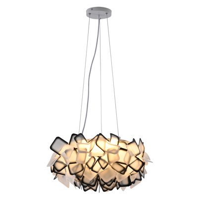 Aaleia LED Chandelier With A White And White Cloud Shade