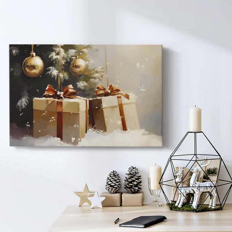 Art des Fêtes de Noël - Toile tendue avec châssis - Série 3-CLXII, H 8 po x l 12 po