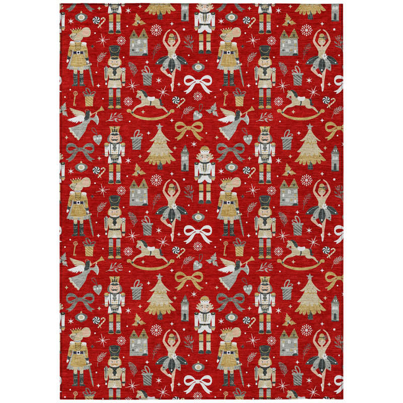 Xhevrie Machine Woven Area Rug, Rectangle 9' x 12'