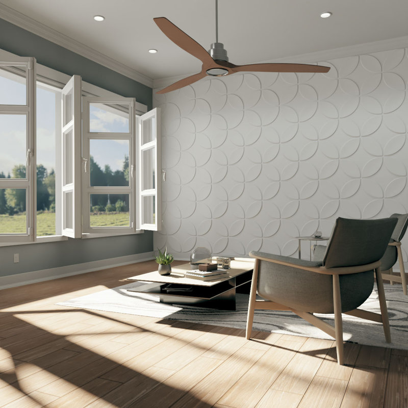 Primrose White 20" Textured 3D PVC Wall Panel