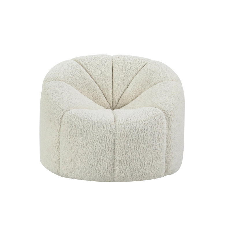Chaise pivotante pour la chambre à coucher - Rotation à 360 degrés, tissu doux, capacité de 220 lb, avec densité de mousse D28 / d24, fabrication,