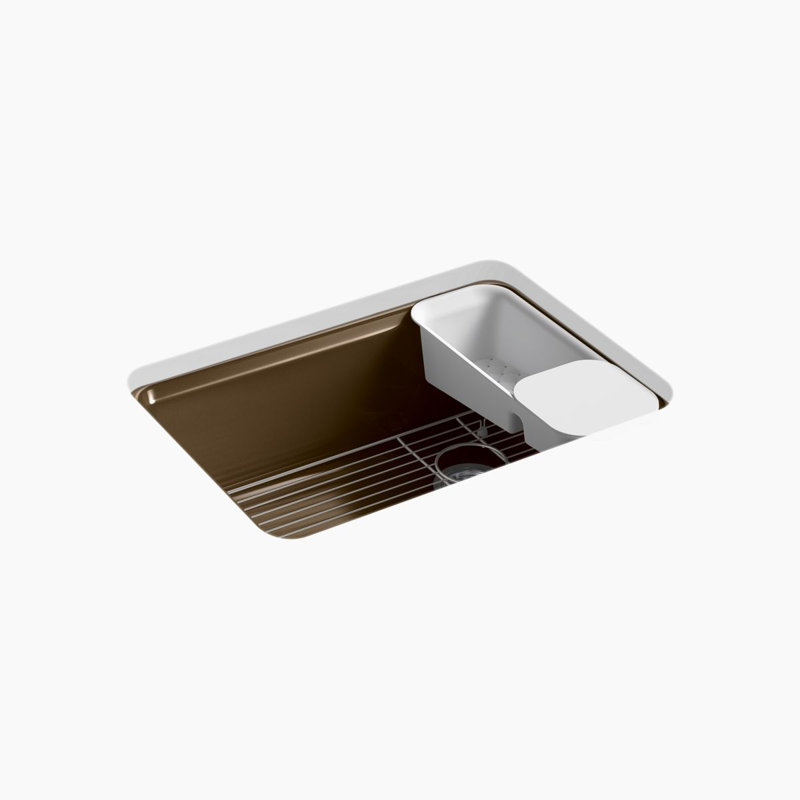 Évier de cuisine Riverby 27 po L x 22 po l, Noir/Beige