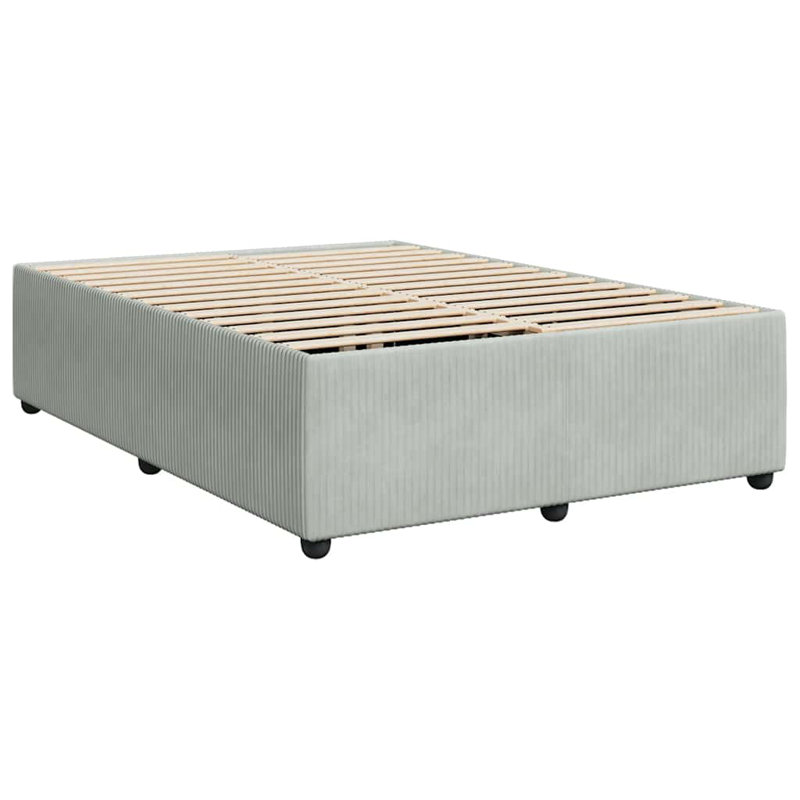 Structure de lit Latitude Run® sans velours pour matelas, Gris clair, Grand lit
