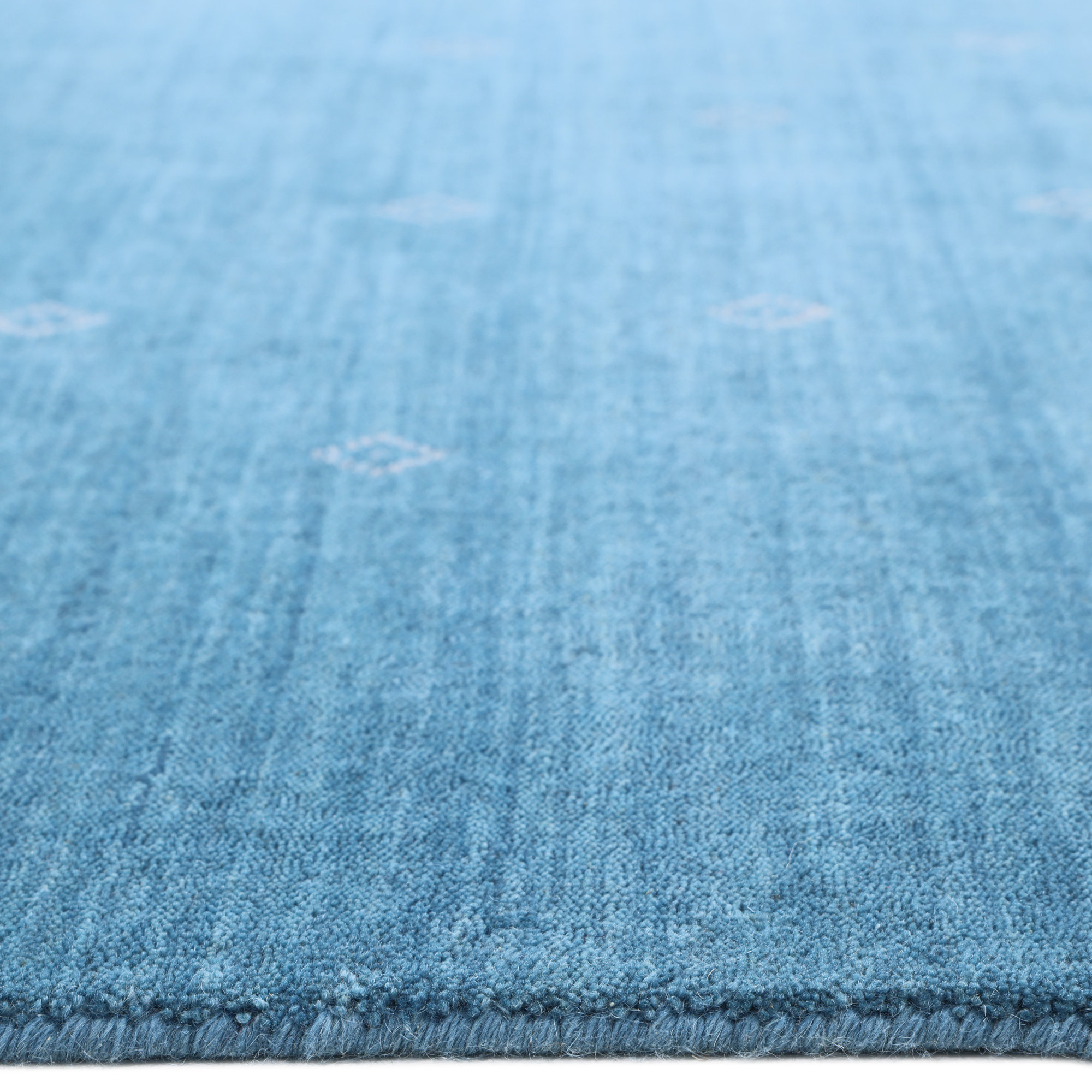 Simi Hand Knotted Cotton/Wool Southwestern Area Rug, Sapphire, Rectangle 8' x 10'